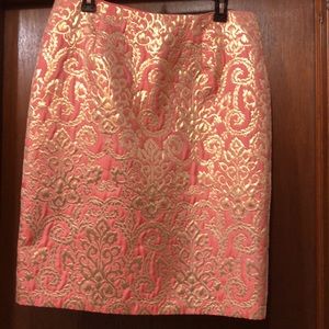 Sunny Leigh Metallic Gold/Peach Skirt